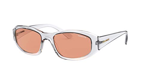 【中古】【未使用・未開封品】ARNETTE メンズ An4266 リザードオーバルサングラス, クリスタル透明/オレンジミラーレッド, 54 mm｜AJIMURA-SHOP