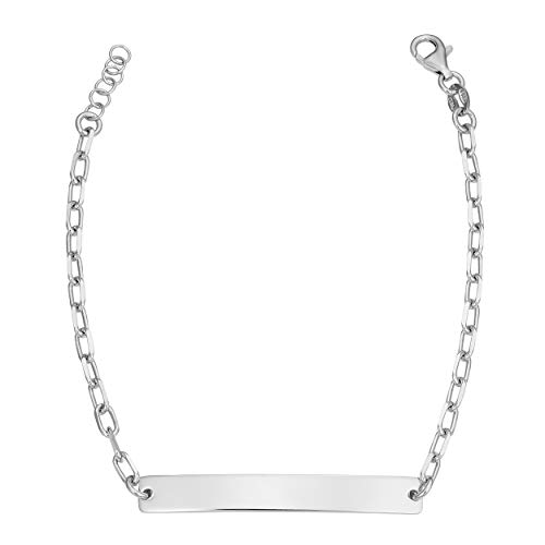 【中古】【未使用・未開封品】Kooljewelry 925スターリングシルバー ロジウムメッキバーIDブレスレット (7~7.5インチまで調整可能)｜AJIMURA-SHOP