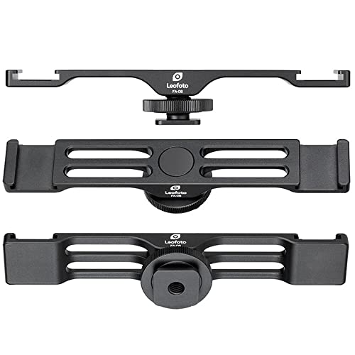 【中古】【未使用・未開封品】Leofoto FA-08 ツインフラッシュ コールドシューアダプターアクセサリー 1/4インチ三脚ソケットマウント付き