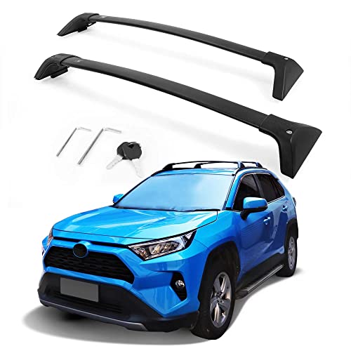 【中古】【未当て嵌める・未開封品】Autekcomma 大屋根仕合わせ クロスバー トヨタ RAV4 2019-2023用 (冒険/TRDオフロード模範例には其れ相応しません) 切り取り押しとどめるロックメカニズ
