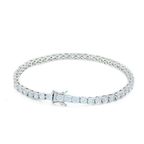 【中古】【未使用・未開封品】Bling Bling NY ユニ テニスブレスレット 3mm 4mm 5mm ラウンドカット キュービックジルコニア 本物のソリッド925スターリングシルバー テニスブ｜AJIMURA-SHOP