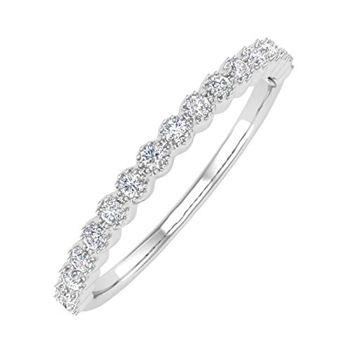 【中古】【未使用・未開封品】1/5カラット ベゼルセット ダイヤモンド 結婚指輪 10K ソリッドゴールド