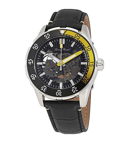 【中古】【未使用・未開封品】Lucien Piccard 自動巻きブラックダイヤル メンズウォッチ 1300A1
