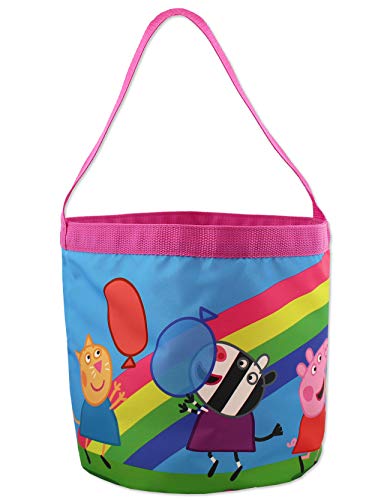【中古】【未使用・未開封品】Peppa Pig 女の子用折りたたみ式ナイロンバケツおもちゃストレージギフトトートバッグ(フリーサイズ、マルチカラー)