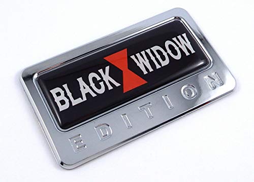【中古】【未使用・未開封品】ブラックウィドウエディション クロムエンブレム ドーム型デカール 車 バイク バッジ オートバイ