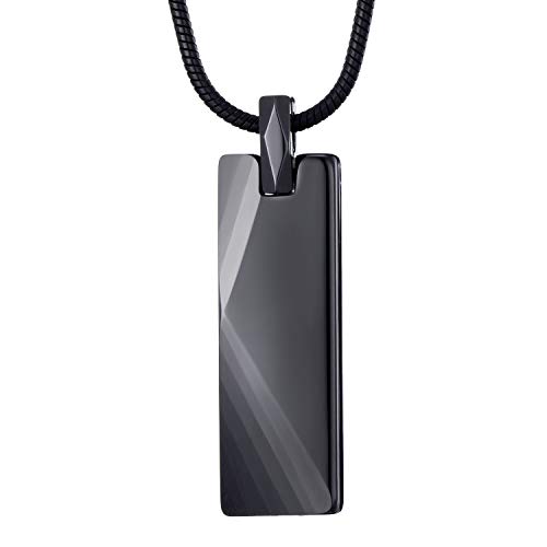【中古】【未当てはめる・未開封品】MOO\u0026LEE メンズ タングステンバーペンダントネックレス 22in ステンレス鋼スチール写真 スネークチェーン, 金属元素