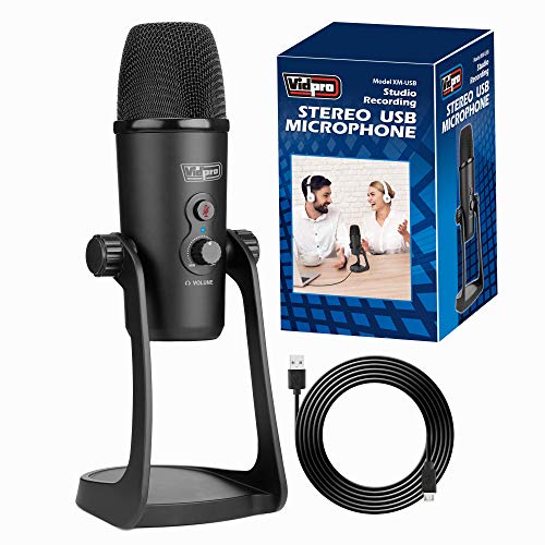 【中古】【未当て嵌める・未開封品】Vidpro XM-USB Studio Recording USB Stereo Microphone for Windows and Mac Computers. Durable Metal Design with Desktop Stand for Broadca