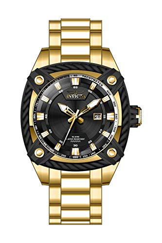 【中古】【未当て嵌める・未開封品】Invicta メンズ ボルトクォーツウォッチ ステンレススチールストラップ ゴールド 24 (模範例：31351)