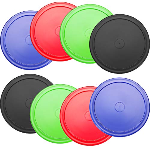 【中古】【未使用・未開封品】Gejoy 8ピース エアホッケーパック 交換用ラウンドパック ゲームテーブル 装備 アクセサリー 2.5 Inch レッド