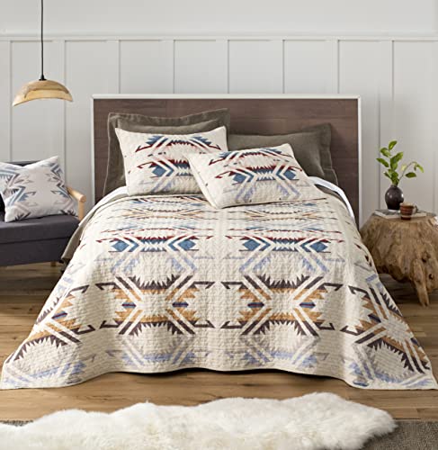 【中古】【未使用・未開封品】Pendleton 37507 White Sands コットンキルトカバーレット ブランケット 洗濯機洗い可能 キルト2点セット ツイン/ツインXL サンドシェル 61,104円