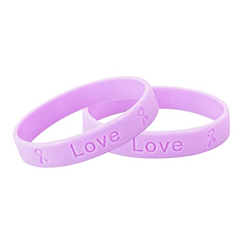 【中古】【未使用・未開封品】募金 For A Cause | ラベンダー婦人科がん啓発ブレスレット ? ラベンダーリボンがん啓発シリコンブレスレット 大人用|AJIMURA-SHOP