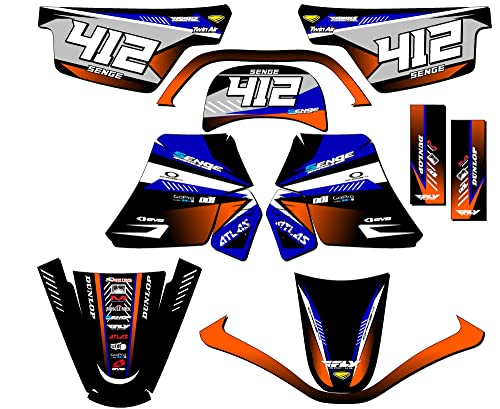 【中古】【未使用・未開封品】1990-2023 PW 50 Surge Blue Senge Graphics コンプリートキット Rider I.D.付き ヤマハ対応