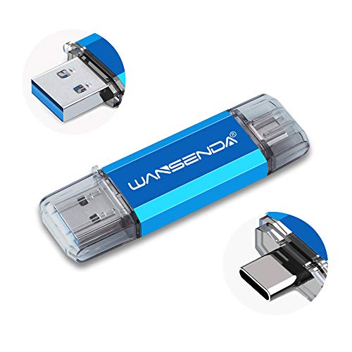 【中古】【未使用・未開封品】Wansenda OTG USB フラッシュドライブ 2 in 1 USB スティック USB 3.0 & Type-C ペンドライブ 16GB 32GB 64GB 128GB USB Androidデバイス/PC/Mac