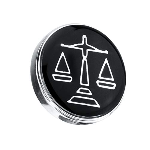 【中古】【未使用・未開封品】Vcufflinks ブラック てんびん座 うろこ ラペルピン ブローチ