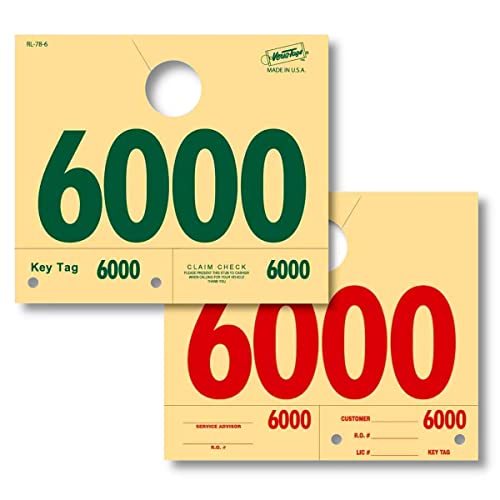 【中古】【未使用・未開封品】サービス発送番号 - 6000-6999 - マニラ/グリーン/レッド - RL78 ミラーハングタグ (1000枚入りボックス)