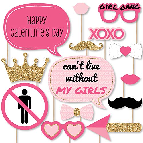 【中古】【未当て嵌める・未開封品】Big Dot of Happiness Be My Galentine - ガレンティン バレンタインデー 寄り合い 映し絵ボックス小道具一揃いの道具 - 20個 その他-家電