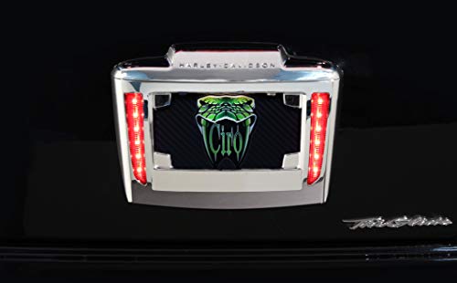 【中古】【未使用・未開封品】Ciro ライト付きナンバープレートフレームホルダー トライグライド用 (クロム)
