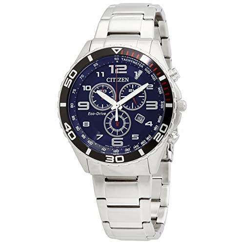 【中古】【未当て嵌める・未開封品】Citizen AT2121-50L メンズ エコ運転 クロノ 青色 文字盤 腕輪 ウォッチ