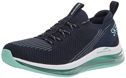 【中古】【未使用・未開封品】Skechers Women's Athleisure Sneaker, Navy/Turquiose, 10 US medium