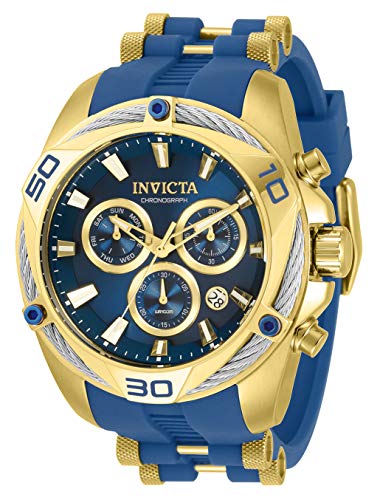【中古】【未当てはめる・未開封品】Invicta メンズ ボルトクォーツウオッチ ステンレス鋼スチール写真とシリコンストラップ付き添い人 青碧 50 (真似形:31317)