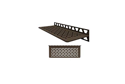 【中古】【未当て嵌める・未開封品】Schluter Systems 壁棚 - W - フローラルデザイン - ブロンズ - (SWS1D5TSOB) Kerdi-Line シャワー機材 スポーツ・アウトドア-その他