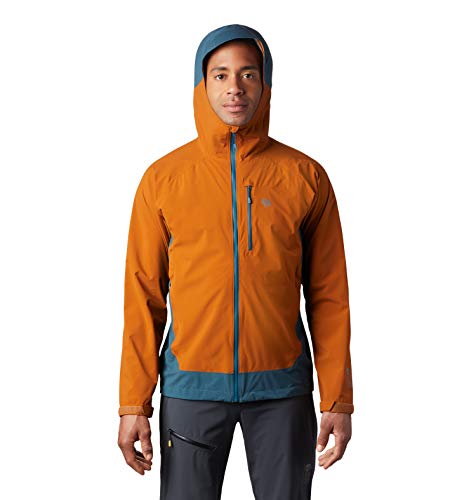 【中古】【未使用・未開封品】Mountain Hardwear Men’s Stretch Ozonic Jacket Waterproof Breathable for Hiking, Backpacking, and Everyday - Rust Earth - Small