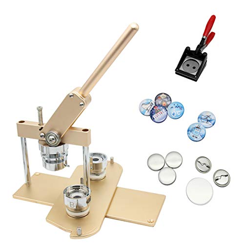 【中古】【未使用・未開封品】ChiButtons (KIT) 37mm(1 1/2インチ) プロバッジマシンボタンメーカー-B400型 + 200パーツ + ハンドリングカッター メトリックシステム 37mm ゴ|AJIMURA-SHOP