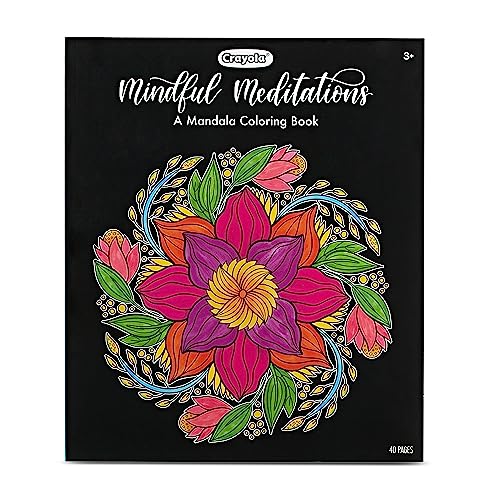 【中古】【未使用・未開封品】Crayola Mandala Coloring Book, Mindful Meditations, 40 Premium Coloring Pages, Gift, Multicolor｜AJIMURA-SHOP