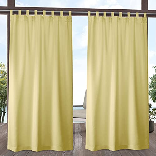 【中古】【未使用・未開封品】Exclusive Home Curtains インドア/アウトドア ソリッド カバナタブトップ カーテンパネル ペア 54x108 サンドレス