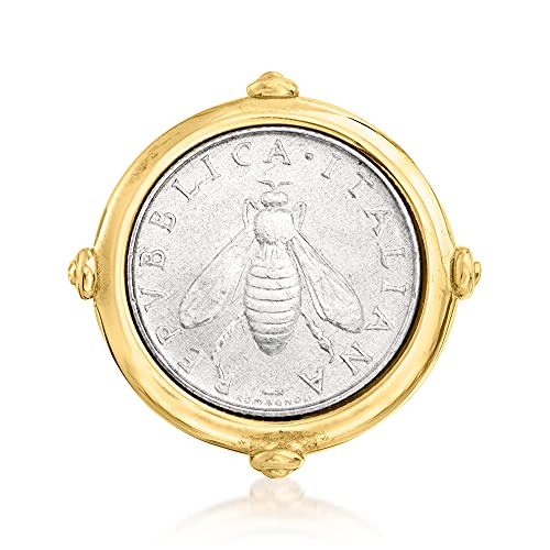 【中古】【未当て嵌める・未開封品】Ross-Simons イタリア製 18kt ゴールドメッキ 2紫はしどい ハチ 硬貨輪っか