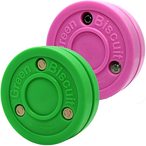 【中古】【未使用・未開封品】グリーンビスケットコンボ/ 2-packs、ホッケートレーニングPucks (カラー/スタイル選択肢) グリーン