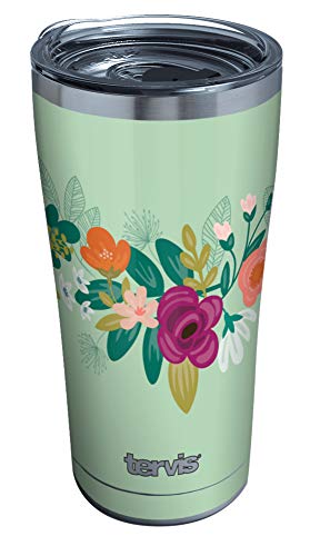 【中古】【未使用・未開封品】Tervis Neo Mint フローラル断熱タンブラー 20オンス ステンレススチール|AJIMURA-SHOP