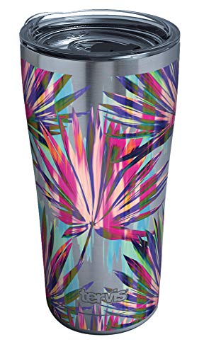 【中古】【未使用・未開封品】Tervis 1349486 マルチカラーパームステンレススチール断熱タンブラー クリア&ブラックハンマー蓋付き 20オンス シルバー|AJIMURA-SHOP