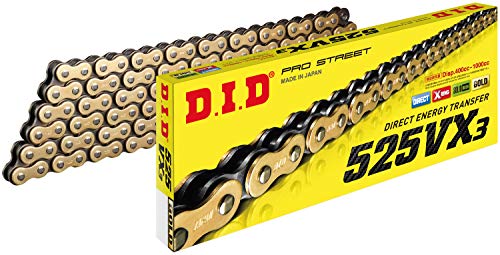 【中古】【未使用・未開封品】DID (525VX3G116ZB) ゴールド116リンク 高性能VXシリーズ Xリングチェーン 接続リンク付き|AJIMURA-SHOP