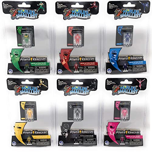 【中古】【未使用・未開封品】世界最小パワーレンジャーバンドル 6体セット イエロー レッド ピンク グリーン ブルー ブラック
