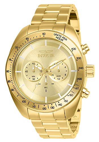【中古】【未当て嵌める・未開封品】Invicta メンズ スピードウェイ 石英ウォッチ ゴールド 28905, ゴールド, 石英ウォッチ。