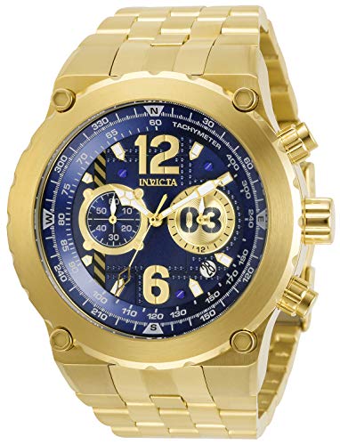 【中古】【未当て嵌める・未開封品】Invicta Men\u0027s Aviator Quartz Watch with Stainless Steel Strap, Gold, 32 (Model: 31595)