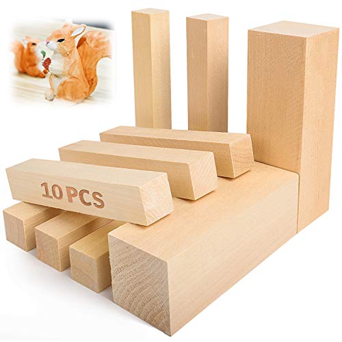 【中古】【未使用・未開封品】Basswood 彫刻ブロック ? 5ARTH 大きな初心者用プレミアム木製彫刻/ホイットリングキット 初心者からエキスパートに最適 ? 10ピース 6 x 2 x 2