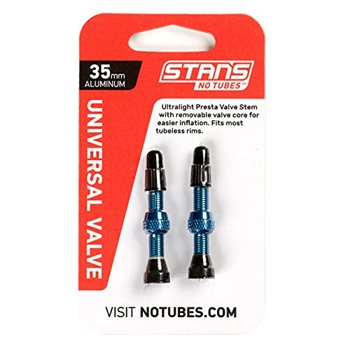 【中古】【未使用・未開封品】スタンズノーチューブ（STAN’S NOTUBES） VALVE STEM PAIR AL PRESTA 35MM BLU