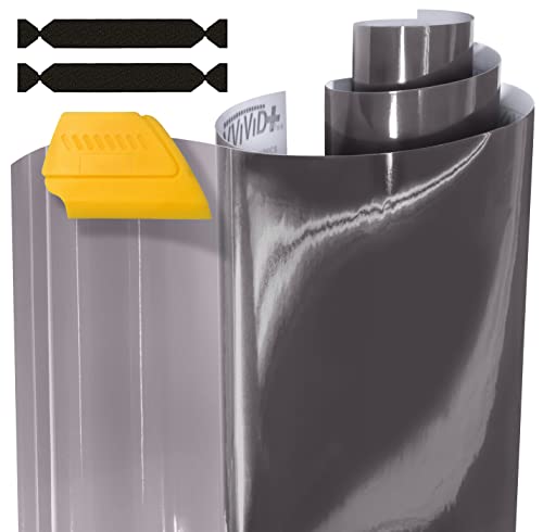 【中古】【未使用・未開封品】VViViD ダークエアティント 自己粘着ヘッドライト着色ビニール 12インチ×24インチ 2ロールパック 15.9\" x 48\" w/Tools vvdrkairtint2pk_12x24