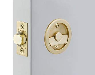 【中古】【未当て嵌める・未開封品】Emtek 熱電子管型衣嚢部屋の入り口 Round Privacy
