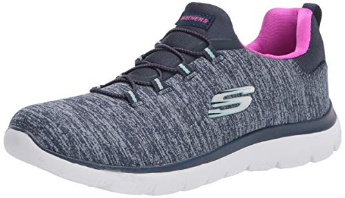 【中古】【未当て嵌める・未開封品】Skechers Women\u0027s Athleisure Sneaker, Navy/Hot Pink,5 M US