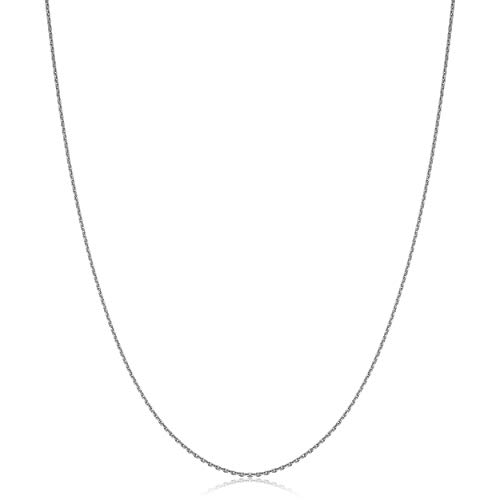 【中古】【未使用・未開封品】KoolJewelry 10K ホワイトゴールド 0.8mm ケーブルチェーンネックレス 女性用 (16、18、20、24、30インチ)