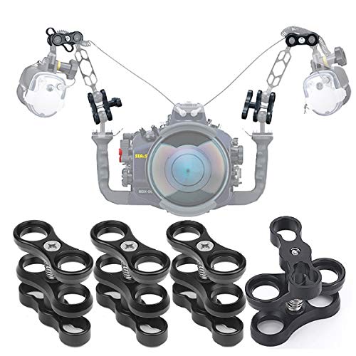 【中古】【未使用・未開封品】アルミニウムボールクランプマウント 水中ダイビングライトアームトレイシステム 写真ダイビングカメラ用