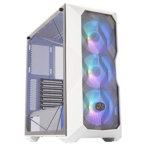 【中古】【未使用・未開封品】Cooler Master MasterBox TD500 メッシュ ホワイト エアフロー ATX ミッドタワー ポリゴナルメッシュフロントパネル付き 結晶強化ガラス E-ATX画像