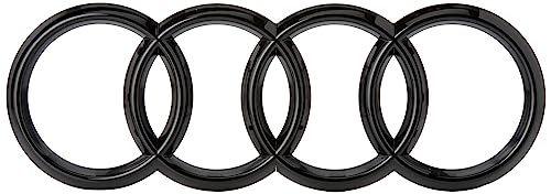【中古】【未使用・未開封品】AUDI 4M8071801 サイン ラジエーターグリルリングエディション エンブレム ブラックラインロゴ ブラック