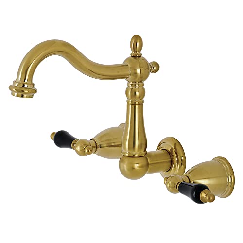 【中古】【未使用・未開封品】Kingston Brass KS1257PKL Duchess 2ハンドル 壁取り付け浴室蛇口 つや消し真鍮