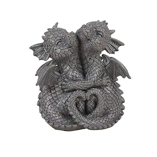 【中古】【未当て嵌める・未開封品】Pacific Giftware 苑地火竜 ラブリー 好一対 苑地見せびらかす かざり付ける 声遣い 刻みつける 石ころ入眼 高さ4.75in