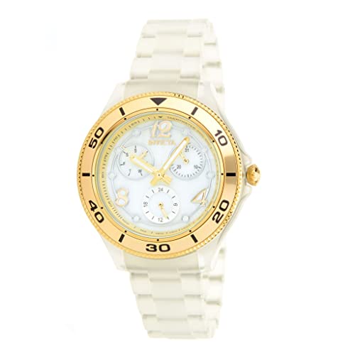 【中古】【未当て嵌める・未開封品】Invicta Women\u0027s 30373 Anatomic Quartz 3 Hand Silver, Gold Dial Watch