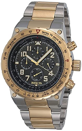 【中古】【未当てはめる・未開封品】Invicta Men\u0027s 31559 Aviator Quartz Multifunction Black Dial Watch
